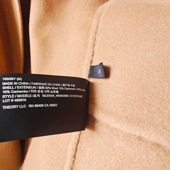 NWT Theory Sileena Wool Cashmere Jacket Coat in Buckwheat - Picture 5 of 5